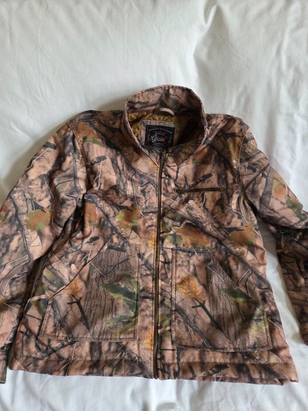 NWT Beautiful Giant Mens Woodland Camo Full-Zip Hunting Utility Jacket SIZE XL